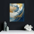 thumbnail image 5 of Nawypu Blue and White Abstract Canvas Wall Art Blue and Gold Posters Blue Gold White Painting Blue and Gold Marble Pictures Blue White Gold Abstract Wall Art Blue Abstract Print Blue White Artwork, 5 of 5