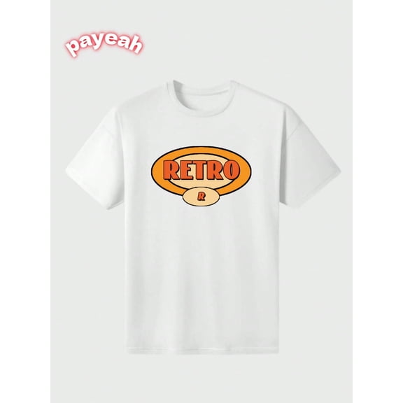 Payeah T-Shirts Retro Original r Casual Digital Print Pure Heavy 100% Cotton T Shirt100% Cotton