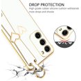 thumbnail image 2 of for Samsung Galaxy S23 Case 6.1", Cute Heart Wristband Lanyard Cross Body Strap Electroplated Camera Protection Shockproof Protective Case Women Girls for Samsung Galaxy S23 6.1"-White., 2 of 14