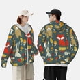 thumbnail image 6 of Kll Cute Animal Forest Print Men'S Women’s Upf 50+ Sun Protection Outdoor Hoodie Jacket Long Sleeve Fishing Hiking Performance Shirt- X-Large, 6 of 8
