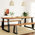 thumbnail image 1 of vidaXL Dining Table with Live Edge 200x90x75 cm Solid Wood Acacia, 1 of 5