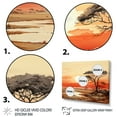 thumbnail image 3 of Designart "Orange Yellow African Landscape Savannah Radiance" African Wall Art Prints Set, 3 of 5