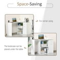 thumbnail image 4 of HOMCOM L Shaped Desk Corner Computer Table with Storage for Home Office, 4 of 10