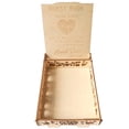 thumbnail image 1 of MasteelfCA Retro Wooden Guest Book Wooden Wedding Signature Box Heart Shape Wood Pieces Storage Box, 1 of 7