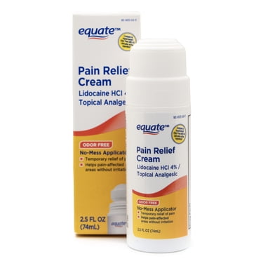 Equate Odor-Free Compare to Aspercreme® Lidocaine HCl Pain Reliever Liquid Roll-on for Body Aches & Pains Full Size, 4%, 2.5 fl oz
