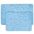 thumbnail image 4 of Somerset Home Memory Foam Bath Mat Set, 2-Piece, Coral Fleece Embossed Pattern, 4 of 4