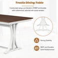 thumbnail image 4 of DSstyles 6-Piece Dining Table Set Mid-Century Wood Dining Table Set With 6 Upholstered Chairs 1 Bench For Kitchen Dining Room, 4 of 9