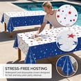 thumbnail image 5 of Tumao 2 Pack Patriotic Tablecloths 4th of July Decorations, Disposable Plastic Tablecloths 54"x108", American Flag Patriotic Theme Kit for Independence & Celebrations Decorations, 5 of 8