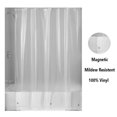 thumbnail image 2 of Magnetic Mildew Resistant transparent Shower Curtain Liner 100% Vinyl Heavy Duty Clear 70x72, 2 of 3