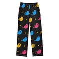 thumbnail image 2 of Colorful Birds Pattern Pajama Pants Soft Lightweight Lounge Pants Bottoms Sleep Pants Warm Comfy, 2 of 9