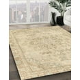 thumbnail image 3 of Ahgly Company Machine Washable Indoor Square Abstract Khaki Gold Area Rugs, 3' Square, 3 of 7