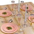 thumbnail image 2 of Elegant Disposable Blush Plates For Party - (24 Pc) Heavy Duty Disposable Salad Plates 7.5”, Fine Plastic Dishes For Elegant China Look, Great for Birthday Parties, Events, Dining & Servings, Silver, 2 of 5