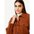 thumbnail image 2 of Free Assembly Women's Wool Blend Shirt Jacket, 2 of 6
