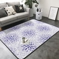 thumbnail image 3 of Area Rugs For Living Room Decor - Lilac Flowers Abstract Soft Anti Slip Throw Washable Rugs 5x7 For Bedroom, Indoor Carpet For Bedroom Living Room 80x58In, 3 of 7