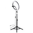 thumbnail image 1 of 10 Inch LED Ring Light Photography Lamp Set Bi-color 3000-6000K Stepless Dimmable with Tripod Phone Holders Remote Shutter for Live Stream Selfie Makeup, 1 of 7