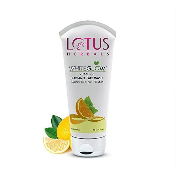 Lotus Herbals WhiteGlow Nettoyant pour le Visage Éclat à la Vitamine C / pour Taches Brunes et Peau Terne / Antipollution / 100 g