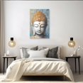 thumbnail image 5 of Buddha Zen Canvas Wall Art Mandala Flower Picture Gold Foil Buddha Statue Painting Print Modern Artwork Living Room Decor Frame (Buddha - 3, 12x18inch (30x45cm)), 5 of 6