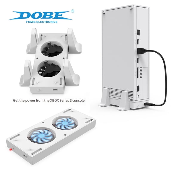 Xbox Series S Cooling Fan Stand - All-in-One Base with Turbo Cooling Fan for Xbox Series S Console | Anti-Slip Design, USB-Powered, Reduces Overheating & Lag for Marathon Gaming