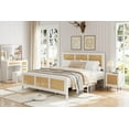 thumbnail image 6 of Full Size Rattan Bed Frame with Headboard, Black Boho Cane Platform Bed Frame with Strong Metal Slat, Noise Free, No Box Spring Needed, 6 of 6
