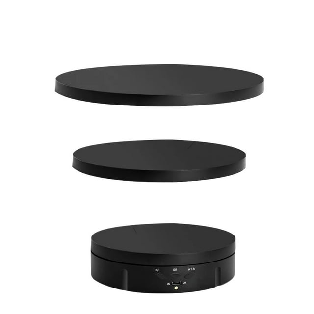 Electric Rotating Visualizer 360° Turntable 3 Speeds Regulation USB Charge Display Stand For Video Shooting Prop Jewelry Shoes ,Quiet and Smooth