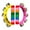 A, variant on Saving Sale! Cameland 2PC Wooden Musical Instruments Toys Color Half Hand Five Bells