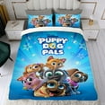 thumbnail image 4 of Bedding Set For Puppy Dog Pals Comforter Cover Set Cute Duvet Cover Sets Super Soft Teens Bedding Set Kids Bedroom Gifts,1 Duvet Cover with 2 Pillowcases Twin 3 Piece, 4 of 6