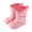 Pink, variant on Otqutp Kids Rain Boots Lightweight Non Slip Cartoon Water Shoes Toddlers Waterproof Mid Calf Boots Boys Girls Outdoor Rain Boots