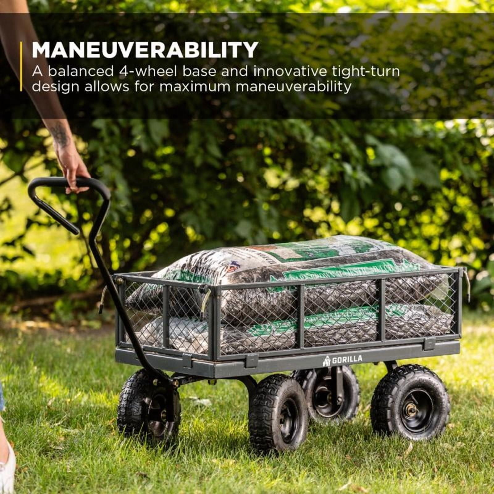 Gorilla Carts 7002866 600 lbs Capacity Steel Utility Cart