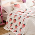 thumbnail image 4 of Manta Bedsure Cute, rosa fresa, 150 x 200 cm, 4 of 7