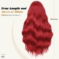 thumbnail image 5 of Lightweight Long Wavy Wig with Curtain Bangs for Women -  Looking Red Synthetic Wig for Daily Wear, Beginner Friendly Heat Resistant Fashion Wig,  Hair,Halloween, 5 of 6