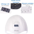 thumbnail image 4 of Lámpara UV para uñas, 80 W, para gel UV, pantalla LCD, 4 temporizadores (10/30/60/99 s), base desmontable, semipermanente, LED UV, para todo tipo de geles (blanca), 4 of 5