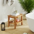 thumbnail image 2 of Giantex Banc de Douche Antidérapant 20 Pouces avec Étagère de Rangement Surface Courbée et Patins de Pied Réglables, 2 of 7