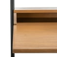 thumbnail image 6 of SAFAVIEH Pamella Rustic Retro 2 Shelf Leaning Desk, Natural/Charcoal, 6 of 10
