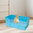 thumbnail image 7 of oshhni Pet Rabbit Litter Box Bedpan Rabbit Urinal Tray for Ferrets Chinchillas Rats Blue, 7 of 7