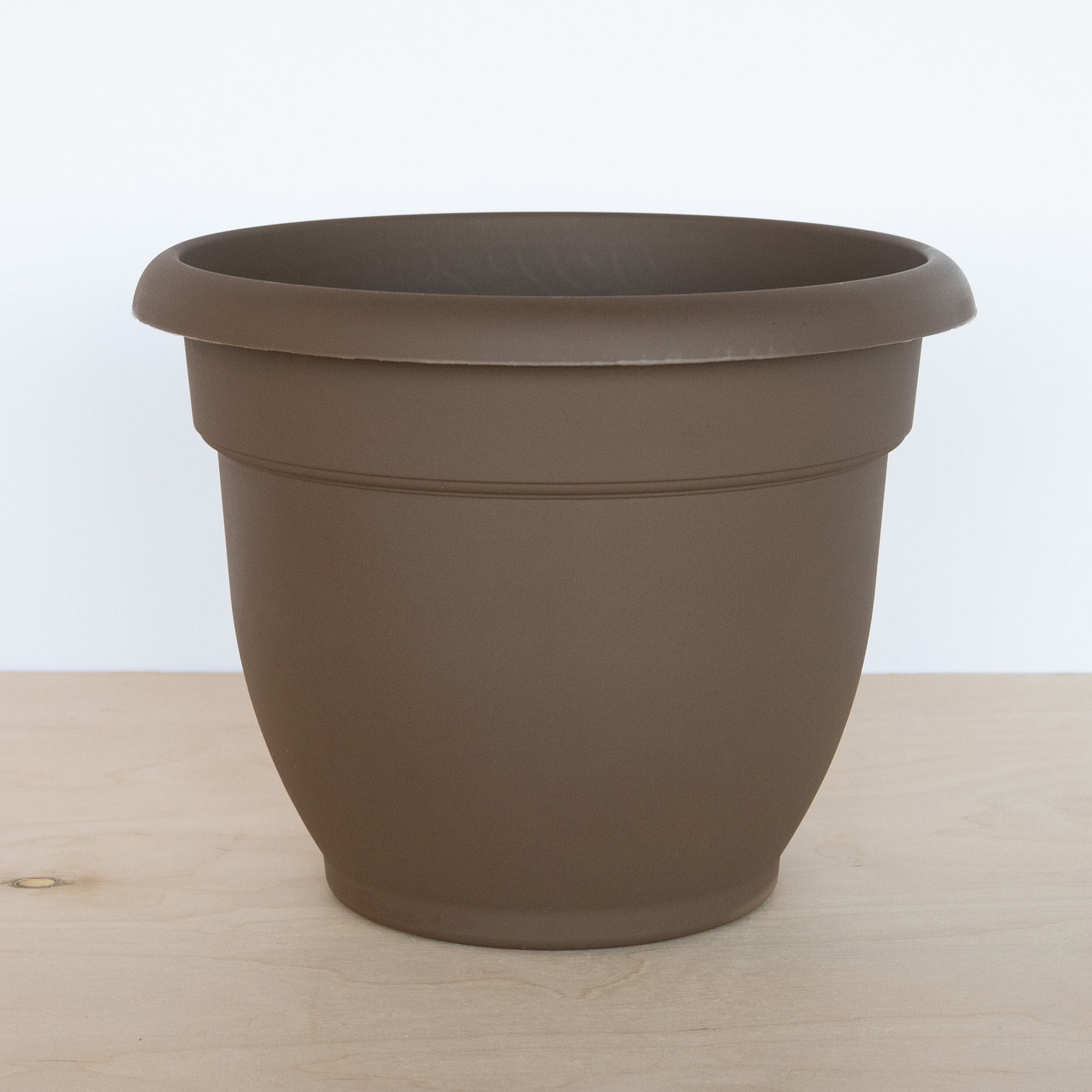 Bloem Ariana Pot Planter: 16" - Chocolate - Durable Resin Pot, For Indoor and Outdoor Use, Gardening, Self Watering Disk Included, 6 Gallon Capacity