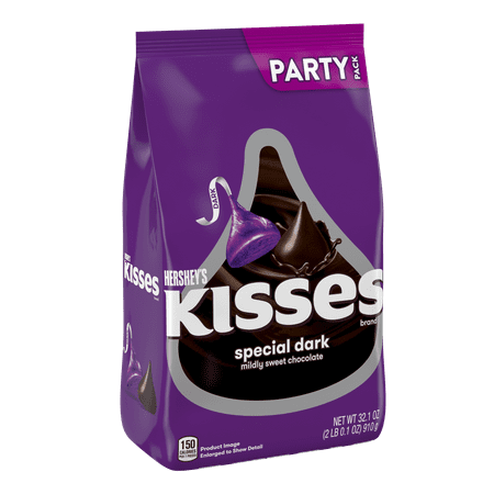 Dark Chocolate Kisses - Kisses, Special Dark Party Bag, 32.1 oz