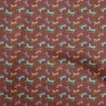 thumbnail image 1 of oneOone Silk Tabby Maroon Fabric Kids Leopard Dress Material Fabric Print Fabric By The Yard 42 Inch Wide, 1 of 4