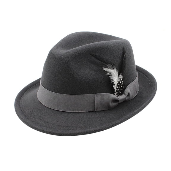 Avaner Fedora Hat for Men Short Brim Felt Panama Cap Beach Hat