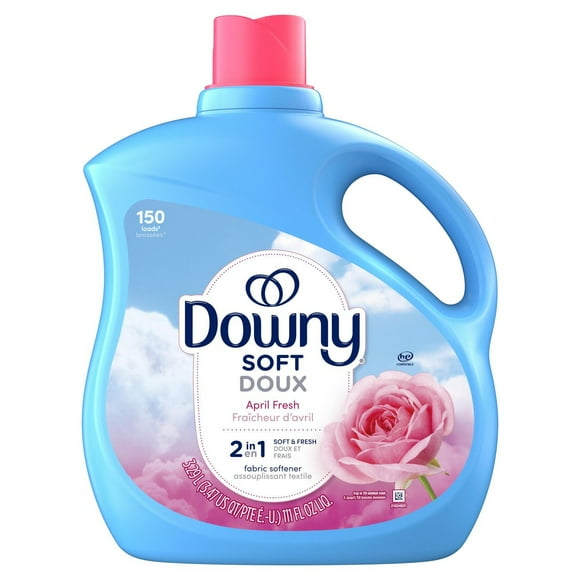 Downy Fabric Softener Liquid (Fabric Conditioner), April Fresh Scent, 150 Loads, 3.29L