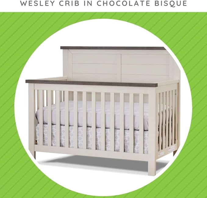 Toddler Bed Safety Guard Rail Conversion Kit for Sorelle Cribs (Chocolate Bisque, Model #136)