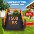 thumbnail image 5 of Heavy-Duty Steel Dump Cart - 15 Cubic Feet Garden Utility Trailer with Removable Sides, Hand-Pull or Foot Pedal Dumping for ATVs, UTVs, Lawn Mowers, and Tractors, 5 of 8