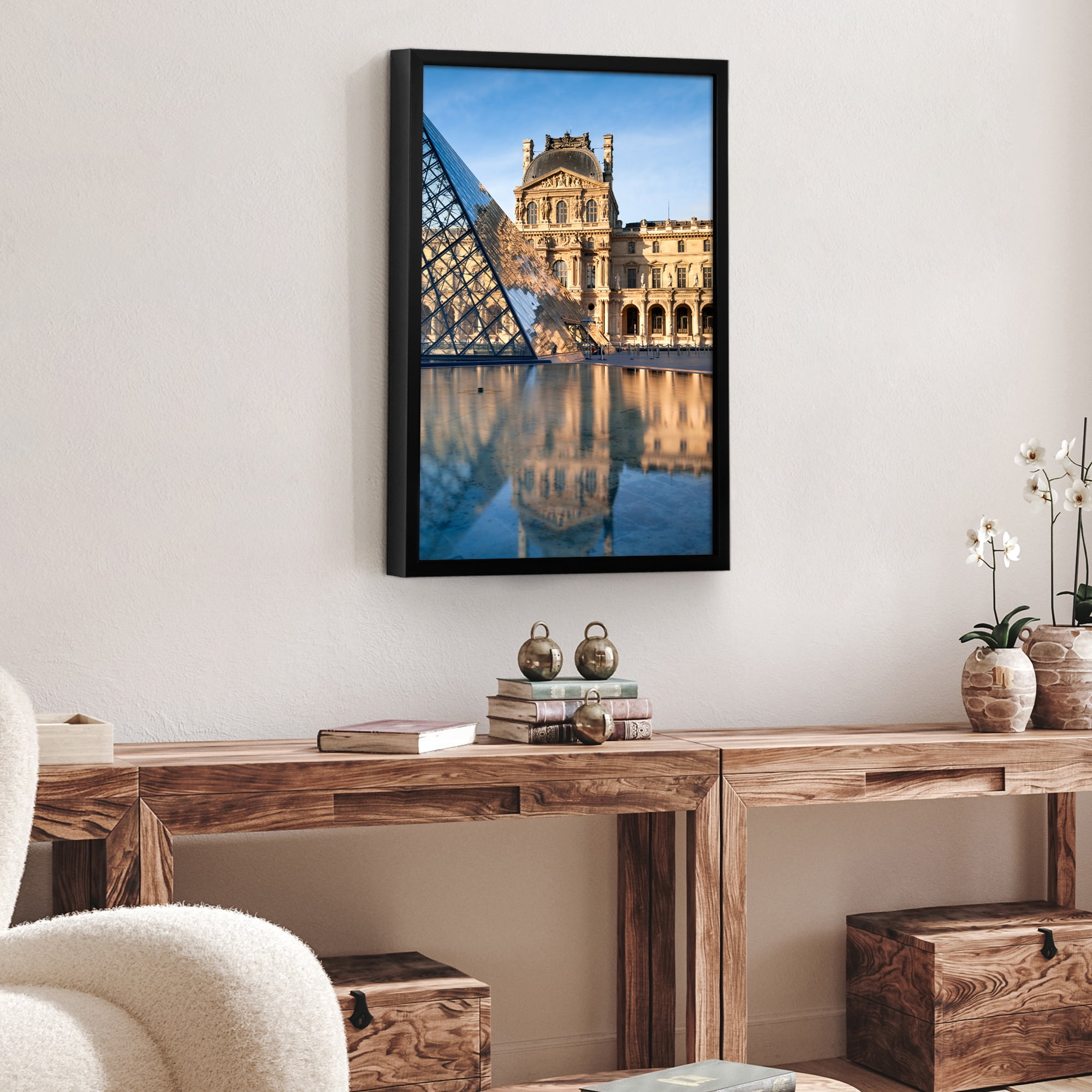 Americanflat 18x24 Poster Frame with Polished Plexiglass Soho Collection Gallery Style Deep Molding - Black