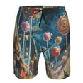 thumbnail image 3 of Pofeuu Starry Sky Planet Lollipop Prin Men's Swim Trunks Quick Dry Bathing Suit Swimming Board Shorts Mesh Lining Beach Swimwear-X-Large, 3 of 6