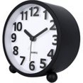 thumbnail image 3 of Silent Analog Alarm Clock,black Metal Large 3d Digits,non Ticking, 3 of 4