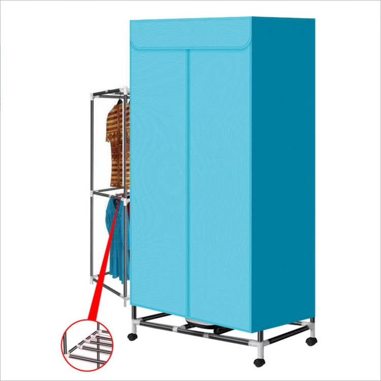 DICEEVIL 1000W Portable Clothes Dryer, Electric Clothes Dryers Rack with Timer, Double Layer Stackable Foldable Drying Machine, Stainless Steel Dryer for Apartment, Travel, RV, Campers, 110V, Blue