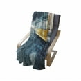 thumbnail image 4 of Yellow and Blue Soft Flannel Fleece Blanket, Old Tram in the City Center Vintage Urban Train Station European Town Image, Cozy Plush for Indoor and Outdoor Use, 50" x 70", Slate Blue, by Ambesonne, 4 of 6