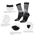 thumbnail image 3 of Bingfone Compression Socks for Women and Men Long Socks for Running Athletic Cycling Nurse- Monochrome Leopard Horse, 3 of 6