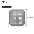 thumbnail image 2 of Uxcell 2packs Shower Drain Hair Catcher Square Drain Strainer for Bathtub, Grey, 2 of 5