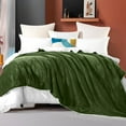 thumbnail image 2 of Elegant Comfort Soft, Reversible Sherpa Blanket, Flannel Fleece Throw for Couch and Bed, Warm and Plush Winter Blanket, Twin, Sage, 2 of 5