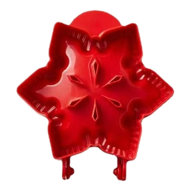 Moldes para Pasteles Mano Navideños Minimoldes Prensar Masa Molde Hornear en Casa (copo Nieve)